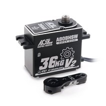 AGFRC 36KG IP67 방수 스티어링 서보 하이 토크 프로그래밍 가능한 풀 메탈 기어 디지털 브러시리스 1/10 모델용 제어 각도 180° (A80BHSW&-SPV2), 상세내용표시