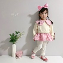 조이엘로 체크카라원피스 겨울 여아원피스 유아 아동 주니어원피스 공주풍 얼집코디