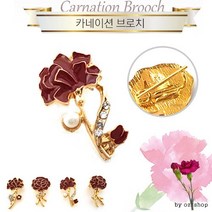 어버이날 선물 핑크골드 카네이션브로치/카네이션꽃