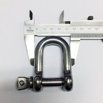 SUS304 스텐 샤클 와이어 로프 연결 D형 고리 M12, 10개
