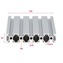 어닝레일 2040 3030 알루미늄 프로파일 100 350 400 450 500 550 600 mm 선형 레일 압출 CNC 3D 프린터 부, 05 20100_04 250mm