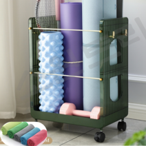 이동식 운동기구 다목적 보관함 수납 정리함 폼롤러, 2.그린(쿨타올구성)