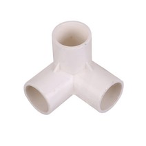 PVC 원형 파이프 연결 배수용 이음관 소켓 3구 20mm, 1개