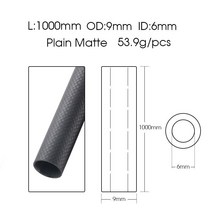 저무리 호환제품 탄소 섬유 튜브 파이프 1 개 길이 1000MM 직경 100CM 4mm 5mm 6mm 7mm 8mm 9mm RC 모델 비행기 드론 액세서리, 31 9x6 Plain Matte
