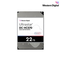 WD ULTRASTAR 22TB DC HC570 HDD 5년 보증 (SATA3/7200RPM/512MB)