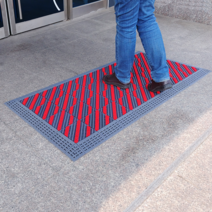 학교 병원 상가 출입구 브러시 카디매트, 사각 그레이 (3줄)