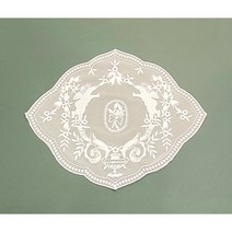 고급 빈티지 엔젤 로맨틱 천사 앤틱 타원 레이스매트 화장대 레이스 서랍장덮개 레이스