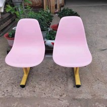 핑크 플라스틱 야외 의자 인스타감성 웨이팅의자 수영장벤치 렌탈 스튜디오 벤치 야외 실외 대기의자 지하철의자, 2인