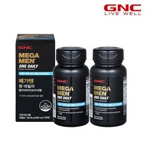 지엔씨 [지엔씨][GNC] 메가맨 원 데일리 멀티비타민 앤 미네랄 (60정) 60일분 x2병, 2개