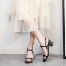 [H글로벌] 바캉스 여름 샌들 오피스룩 코디 스트랩끈 미들힐dsasdfjlkfl7##&15126EA