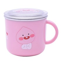 릴팡 리틀프렌즈 안전핸들 논슬립 뚜껑 스텐 대접, 리틀 어피치, 1개