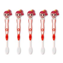 캐치티니핑 나나핑 어린이 피규어 칫솔 슬림모, 1개입, 5개