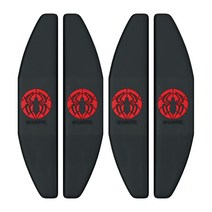 생활더하기 마블 히어로 슬림 도어가드 자동차 문콕방지, 블랙-스파이더맨-거미심볼