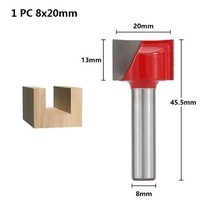전기식 CMCP 청소 하단 라우터 비트 1pc 8mm 샹크 나무 카바 이드 조각 18-32mm CNC 밀링 커터, 04 1pc 8x20mm