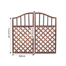 정원 마당 나무 울타리 양문 게이트 문 원목 전원주택, 120폭 그리드 도어 말뚝 제외