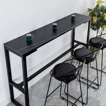 좁고긴테이블 높은 라운지 스탠딩 바테이블 블랙, 화이트 180 x 40 x 105cm
