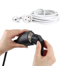 [아이정] 멀티탭 1구 연장선 케이블 전기코드 3M, 색상:블랙, 상세 설명 참조