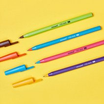 아트박스/호사문구 [모나미] 유성펜 153 스틱 비비드 0.7mm (4색 택1), 바이올렛, 바이올렛