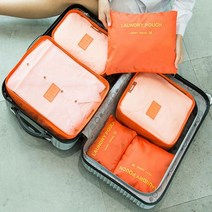소니도매 여행용 파우치 6종세트 여행용가방 정리정돈 캐리어정리 여행용캐리어 여행가방 캐리어짐정리 여, 스카이블루