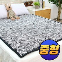 한일의료기 전기이불 빨아쓰는 전기요 캠핑용 전기매트 워셔블 전기장판, 중형, 무자계 극세사지브라