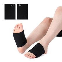 에코리즈 발바닥 아치 패드 블랙 2켤레, 1세트
