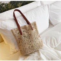 달콤한 레이스 중공 핸드백 숄더 가방 여성 학교 여름 해변 캐주얼 토트 백 카멜 화 975aEA6c1
