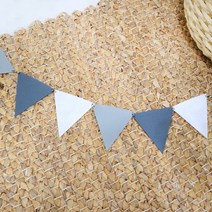 [오드바니] 컬러 펠트 가랜드, 9.모노(화이트+그레이+다크그레이)