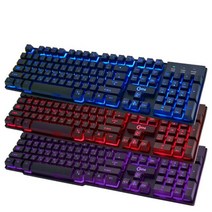멤브레인 LED키보드 게임용키보드 3컬러 백라이트 오버워치키보드 LOL롤키보드 게임키보드 생활방수키보드 저소음키보드, 상품선택, 상품선택