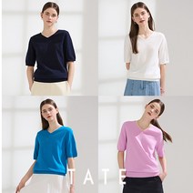 [KT알파쇼핑]테이트 24SS 여성 썸머 오가닉 니트