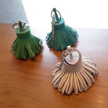 가죽 태슬키링 가방참장식 고트스킨