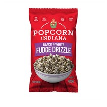 Popcorn Indiana 팝콘 인디아나 블랙 앤 화이트 퍼지 드리즐 Black White Drizzlecorn 171g 4팩