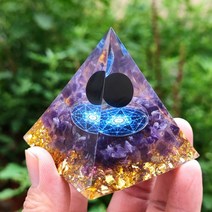 명상 차크라 크리스탈 명상돌 싱잉볼 힐링 팔찌 불교 돌 스톤 orgonite 피라미드 자연 에너지 생성기 치유 reiki 공예 홈 장식 장식품 5x5cm, 14