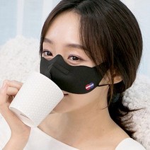 코마스크 코스크 빨아쓰는 코마스크 노즈마스크, 블랙, 1개