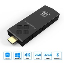 스틱 PC W5pro Z8350 미니 본체 사무실용 휴대용 W5 PRO 마이크로 T6 인텔, 8GB, 128GB, 패키지 A