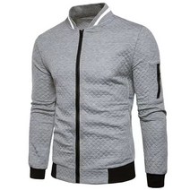 남성 봄 가을 퀄팅 소매지퍼 가디건 자켓 점퍼 WI164J