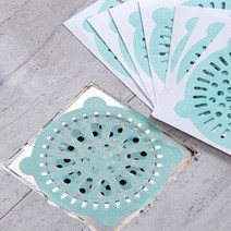 배수구 스티커 머리카락 이물질 물떼 물때 샤워부스 샤워룸 청소 하수구 필터 10장입, 민트 10장입