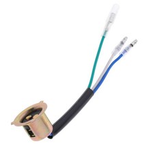 shangren 오토바이 헤드 전구 홀더 플러그 램프 홀더-혼다 Cg125에 대한 2 핀, 150x20x25mm, 블랙, 구리