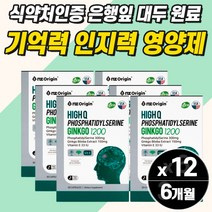 뇌영양제 포스파티딜세린 식약청인증 직구 대두추출 은행잎 징코 레시틴 집중력 학습능력 인지력 뇌기능 개선제 영양제 포스타 티 딜 세린 노인 실버 고함량 PS 머리에 포스타린틸, 뇌영양제_6개월_할인