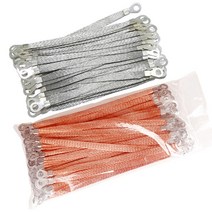 편조선 편조 접지 전선 케이블 100개 실드 석연선, 2.5평방미터 길이 300mm 100개(은색)