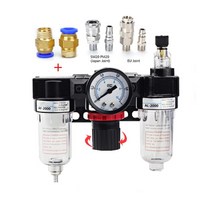 AC2000-02 1/4 "압력 기 게이지 필터 오일 수분 Dehumidifie, 01 AC2000_05 10MM Fittings