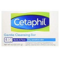 Cetaphil 젠틀 클렌징 비누 건성민감피부용 127g 6개 Gentle Cleansing Bar for Dry Sensitive Skin