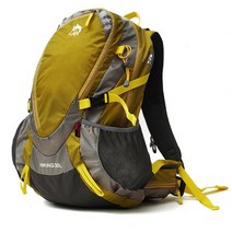 정글 킹 캠핑 외부 운동 방수 나일론 직업 등산 배낭 가방 등산 캠핑 배낭 커버 30L, 금색, 30 - 40L