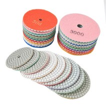 1pcs 34quot 샌딩 그라인딩 디스크 습식 다이아몬드 연마 패드 타일 대리석 화강암 연마기 유연한 석재 세라믹 손 도구, 2000메쉬, 4인치