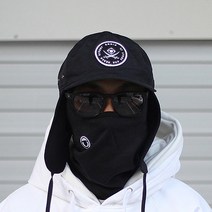 애니스튜디오 스노우 방수 머프캡 모자 Black / Luminus White Logo 귀달이 이어캡모자 방한모