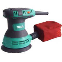 DCA ASA125 원형샌더 300W 5인치 6단속도조절 전기샌다 샌딩페이퍼 목재샌딩
