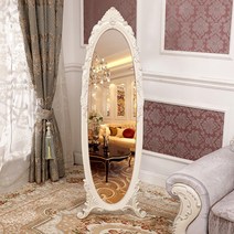 공주 프랑스풍 엔틱 전신 거울 프렌치 빈티지 원목 옷가게 미러, C
