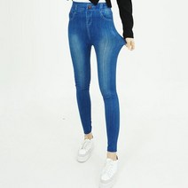 여성 데님 봄 가을 스판 레깅스 청 워싱 쫄바지