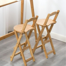 마츠리센 접이식 원목 홈바의자