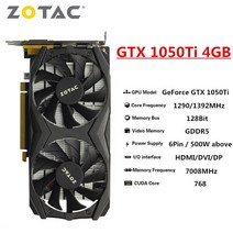 중고 Zotac 그래픽 카드 GTX 1650 1660 1060 1050Ti 6GB 1050 Ti 3GB 4GB 1660S 슈퍼 비디오 카드 GPU 데스, 06 Zotac 1050Ti 4G