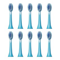 전동 칫솔모 리필 도매 5/10Pcs 칫솔 헤드 4 색 교체 브러쉬 스마트 소닉 전기 팁 액세서리, 04 blue 10 head